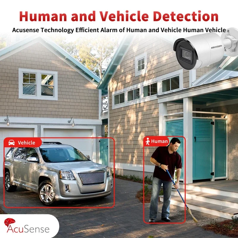 Hikvision 8MP IP Camera DS-2CD2086G2-IU 4K Bullet PoE Human Vehicle Classification Built-In Mic SD Card Slot H265+ IP67