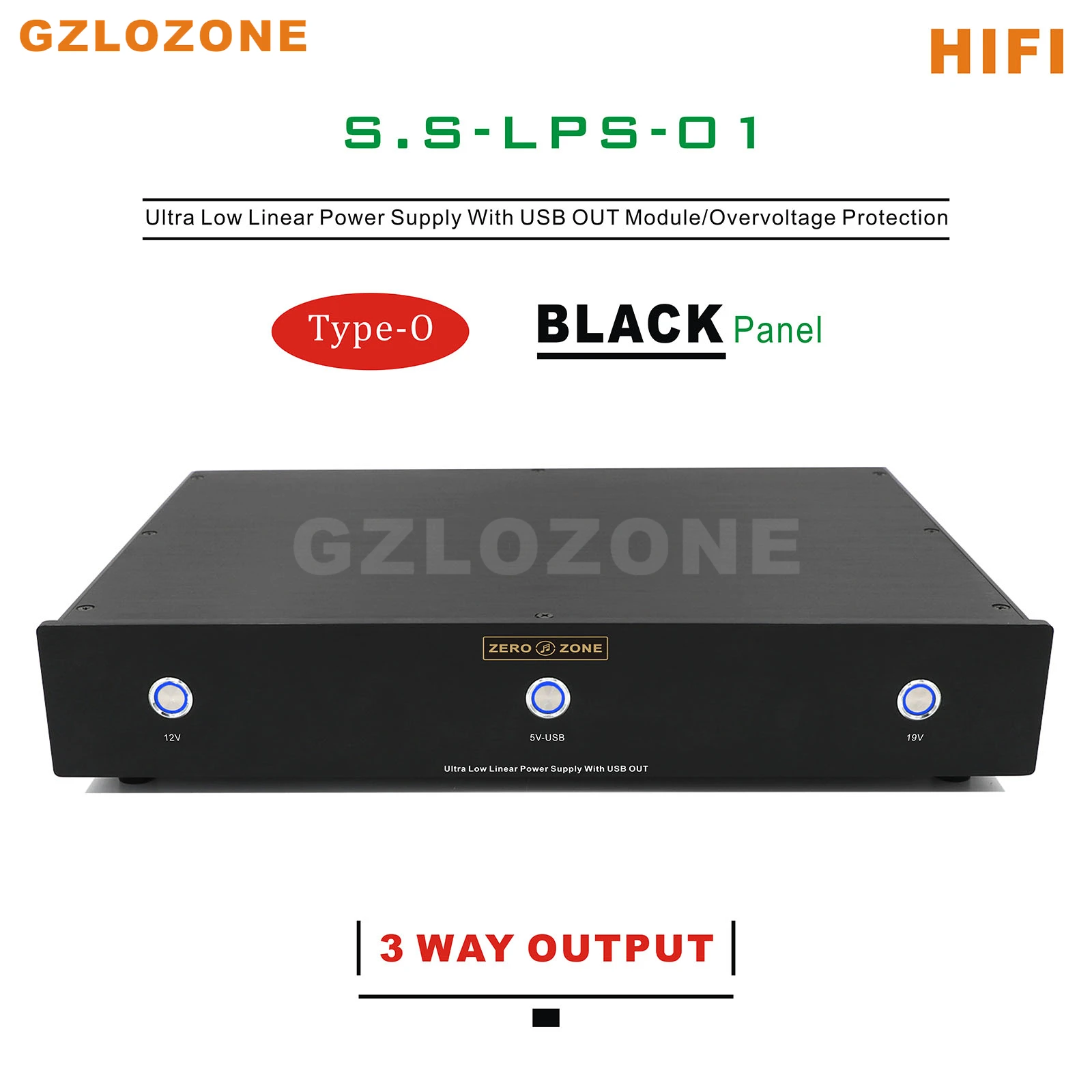 

S.S-LPS-01 HIFI Ultra Low Noise Independent 3 Way Base Sigma11 Linear Power Supply DC 5V--24V Optional (Z-15)