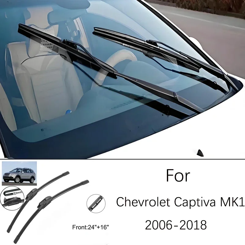 

Windshield Window Brush 24 16 inches Rubber Front Wiper Blade Accessories for Chevrolet Captiva MK1 2006-2018 2007 2008 2009