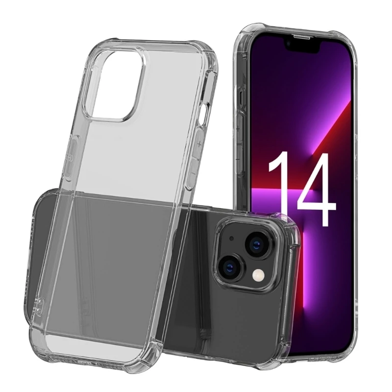 W89C Cellphone for Protection for Case for 14/14 14 14 Transparent Cover Housing Shockproof Bumpe