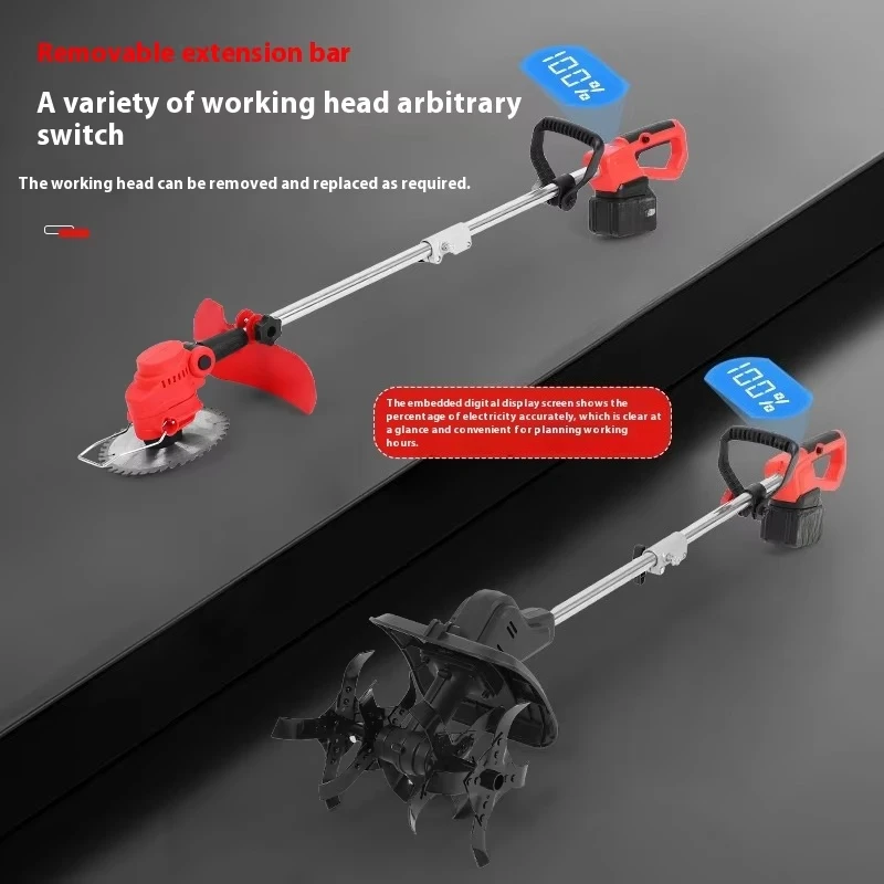 마이크로 경운기 로터리 경운기 소형 농업용 토양 풀림 제초기 리튬 배터리 잔디 경운기