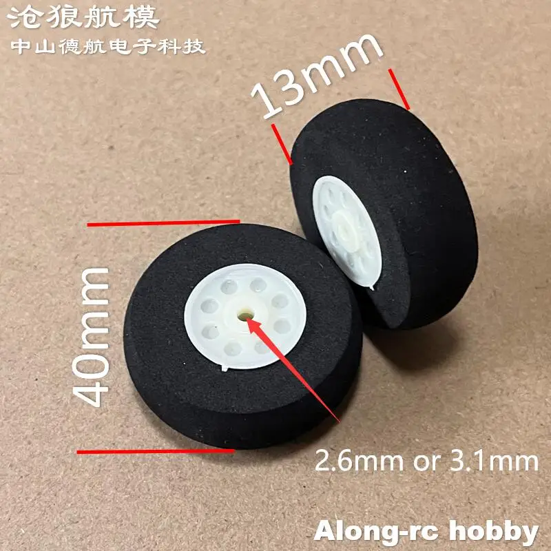 Miễn phí vận chuyển bán RC Mô hình máy bay hạ cánh part-10pcs 40mm * 11*3.1mm EVA BÁNH XE RC máy bay bánh xe 1.57 INCH