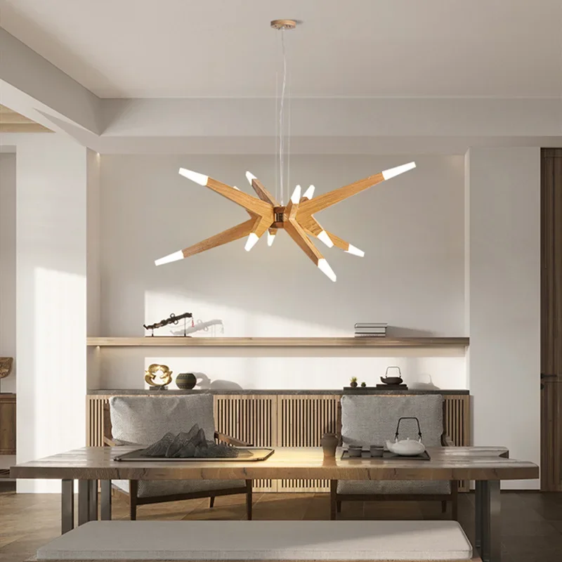 Designer Art Creative Lighting Dining Room Modern Simple Nordic Zen Homestay Solid Wood