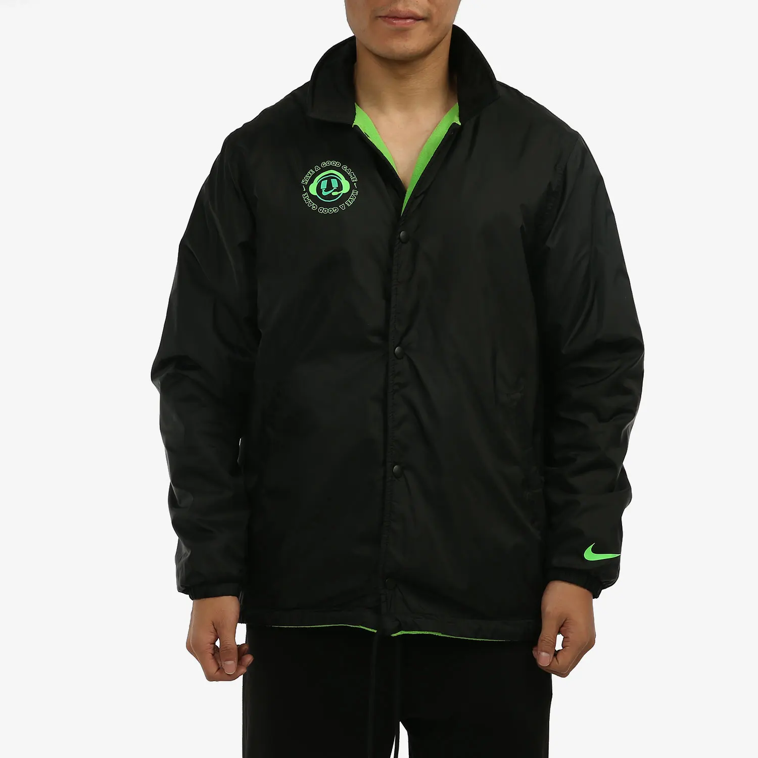 Nike Authentic Casual Men's Fashionable Fleece Double-sided Wear Jacket DO6935-010