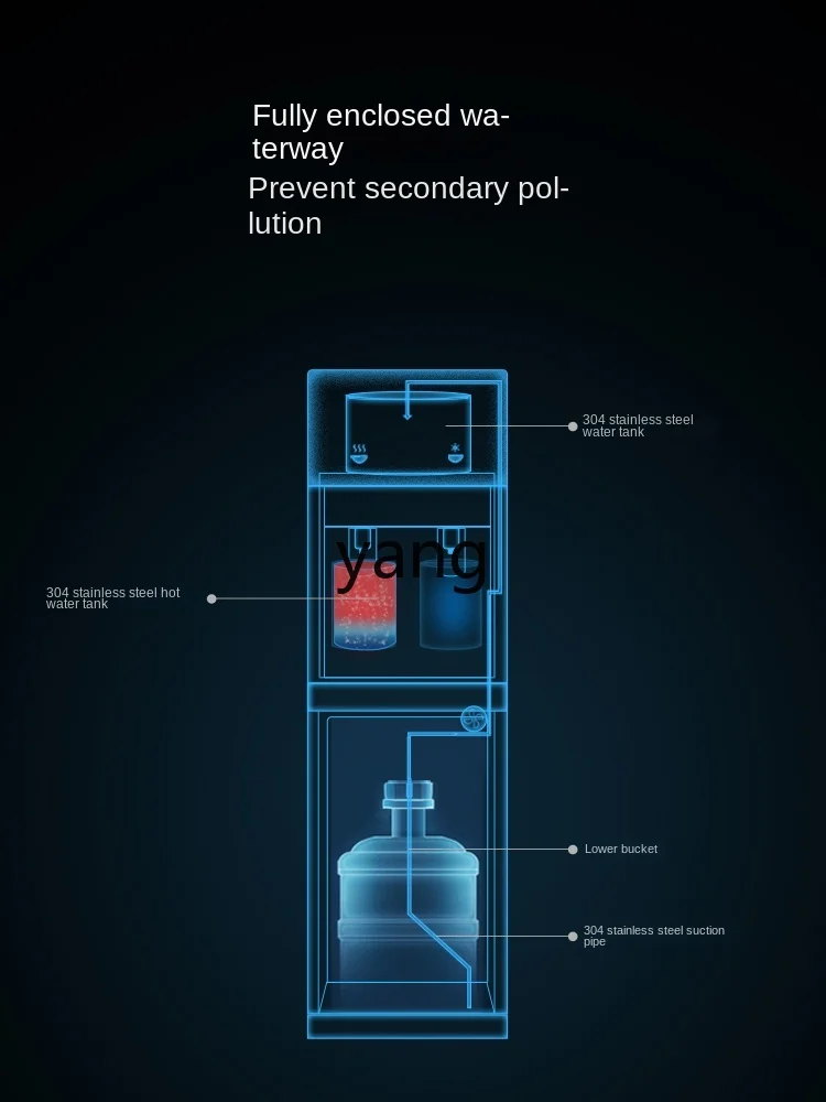 Contenitore Inferiore Verticale CX per Casa e Ufficio, Caldo e Freddo, in Acciaio Inossidabile, Universale