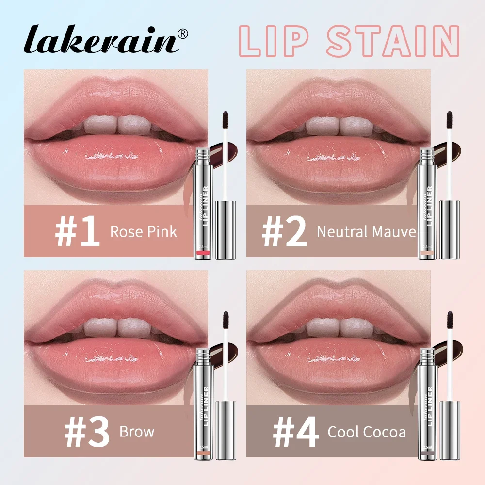 Lakerain 4Colors Matte Peel Off Lip Liner Tattoo Waterproof Long Lasting Moisturizing Enhance Lips Gloss Cosmetics