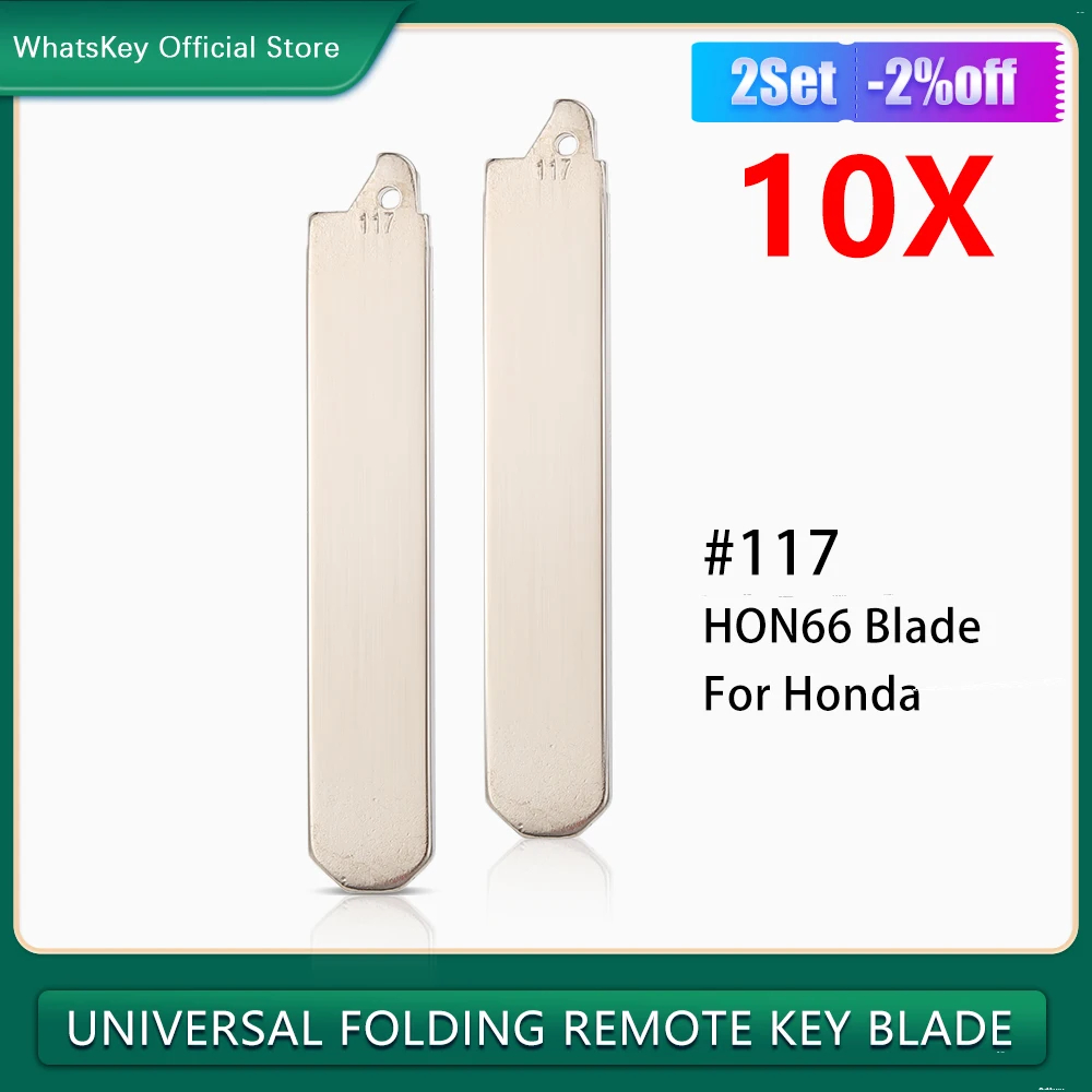 10Pcs/Lot Original Key Blade Folding KD JMD Car Key Blank Blade #117 For Honda Accord Fit Odyssey CRIDER City Civic 2014 G Type