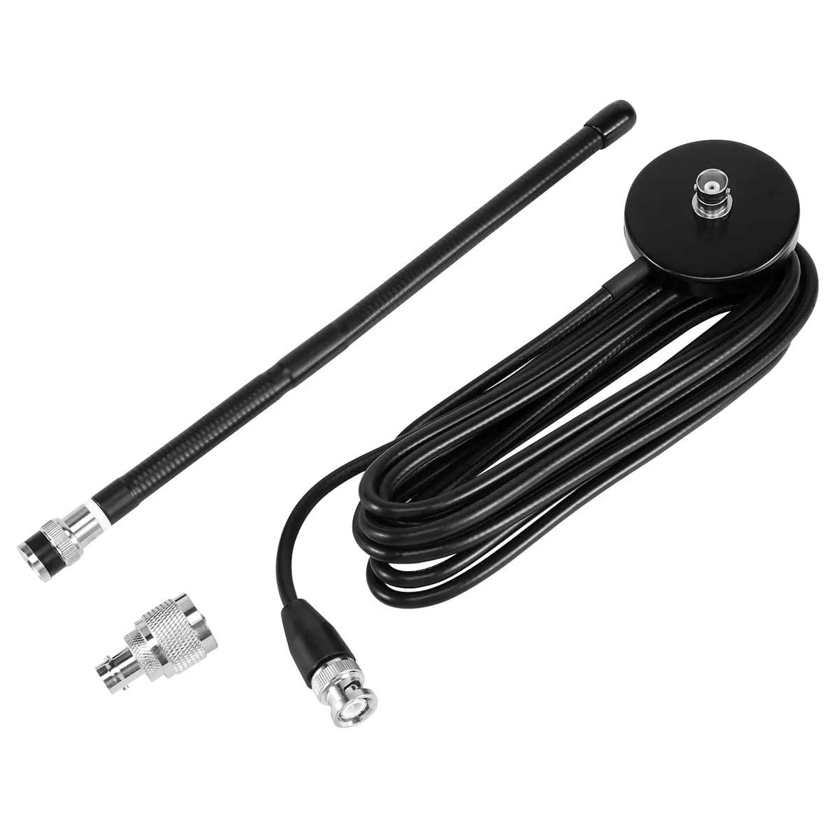 ABQR CB Aerial Antenna 27MHz Soft Whip Magnetic Base BNC PL259 Connector CB Aerial Antenna for Cobra