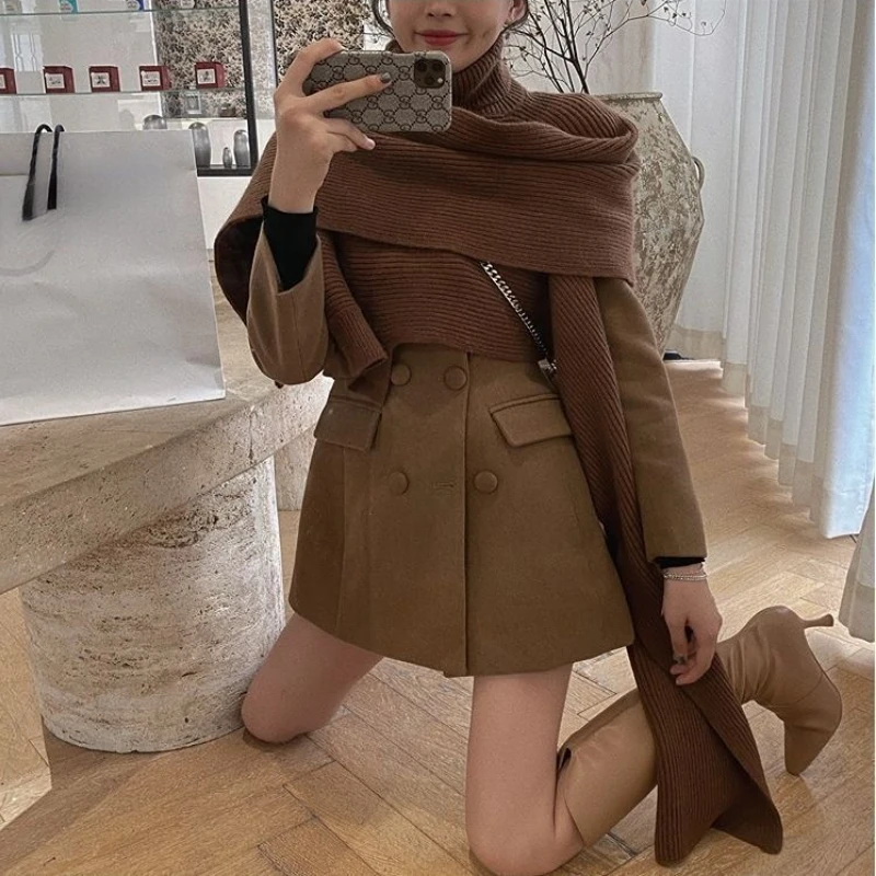 Miscele vintage da donna semplice ed elegante da ufficio signora matura chic a-line streetwear slim primaverile basic soprabito moda stile coreano