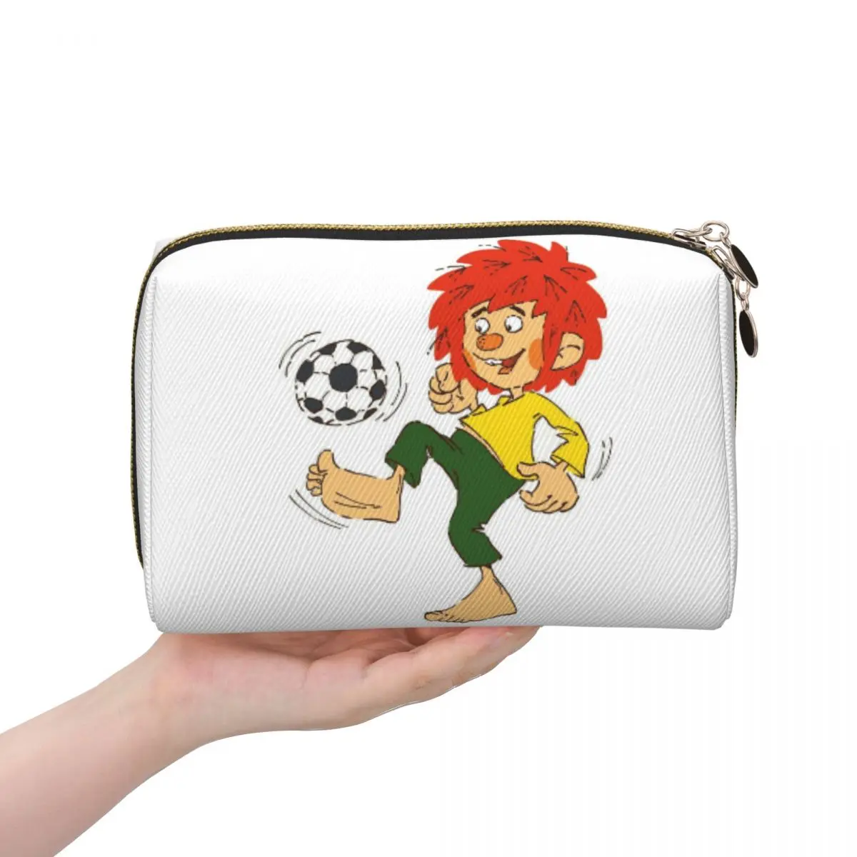 Pumuckl Is An Invisible Goblin Women Cosmetic Bag Travel Makeup Organizer Pouch Toiletry Storage Dopp Kit Box