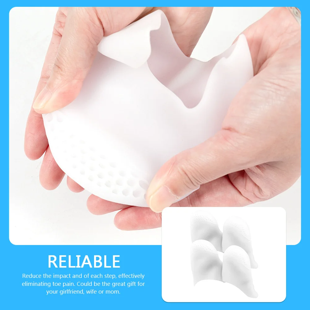 

2 Pairs Silicone Toe Plug Covers for Shoes Protective Cap Inserts Pouches Silica Gel Sleeves Protectors