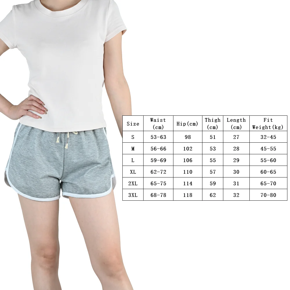Women's Loose Fit Drawstring Short Pants Casual Summer Hot Trousers Tie Up Pajama Sleep Shorts Female Plus Size Shorts Polyester