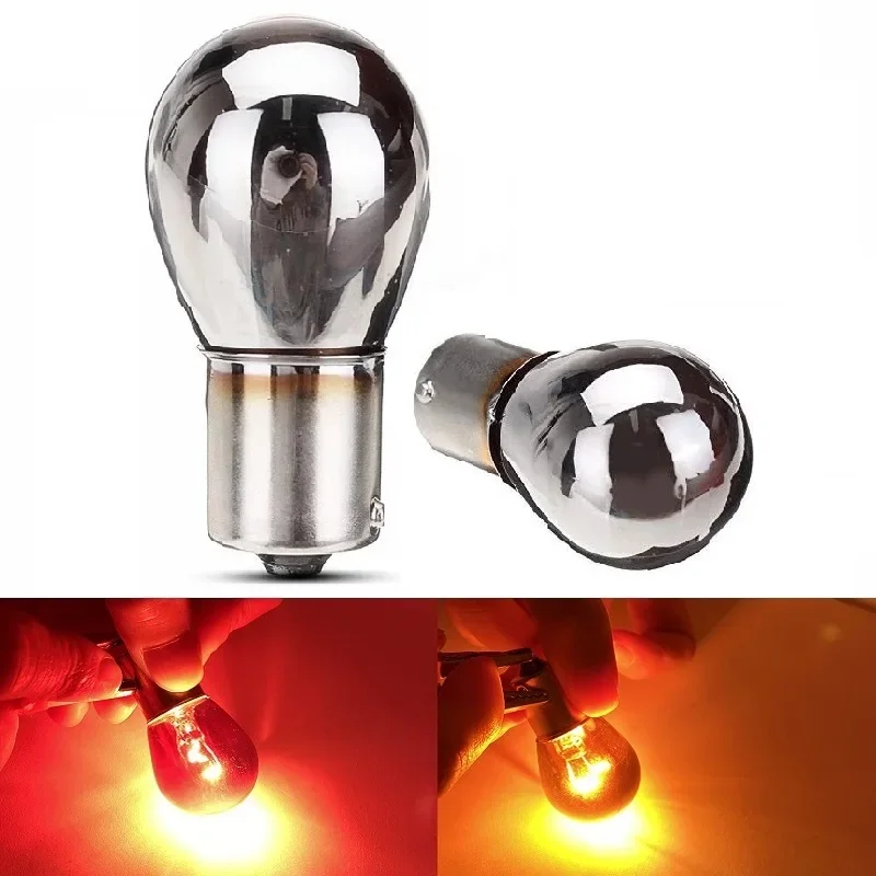 1pcs PY21W S25 BAU15S LED P21W BA15S 1156 1157 BAY15D BAZ15D Silver Amber Red 12V 21W Car Tail Lamp Stop lamp turn signal light