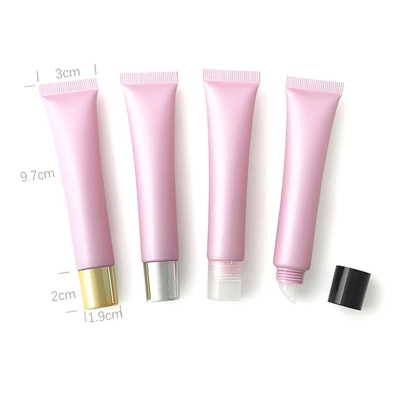 Óleo essencial de maquiagem para viagem, creme vazio para os olhos, tubos recarregáveis de apertar, 20ml, garrafa de vácuo, recipientes de brilho labial