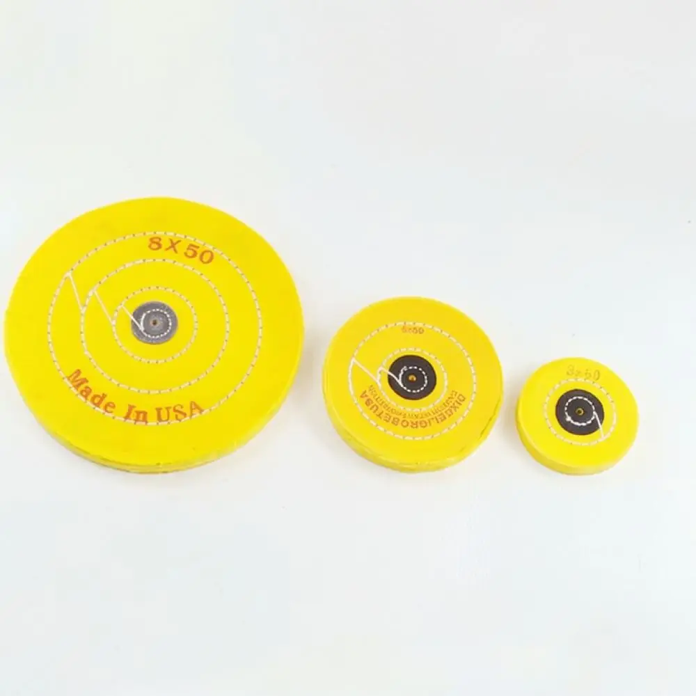 For Keyoute Cotton Fabric Buffing Wheel Polishing Pad For Bench Grinder Jewelry Metal Acrylic Jade Mirror Surface
