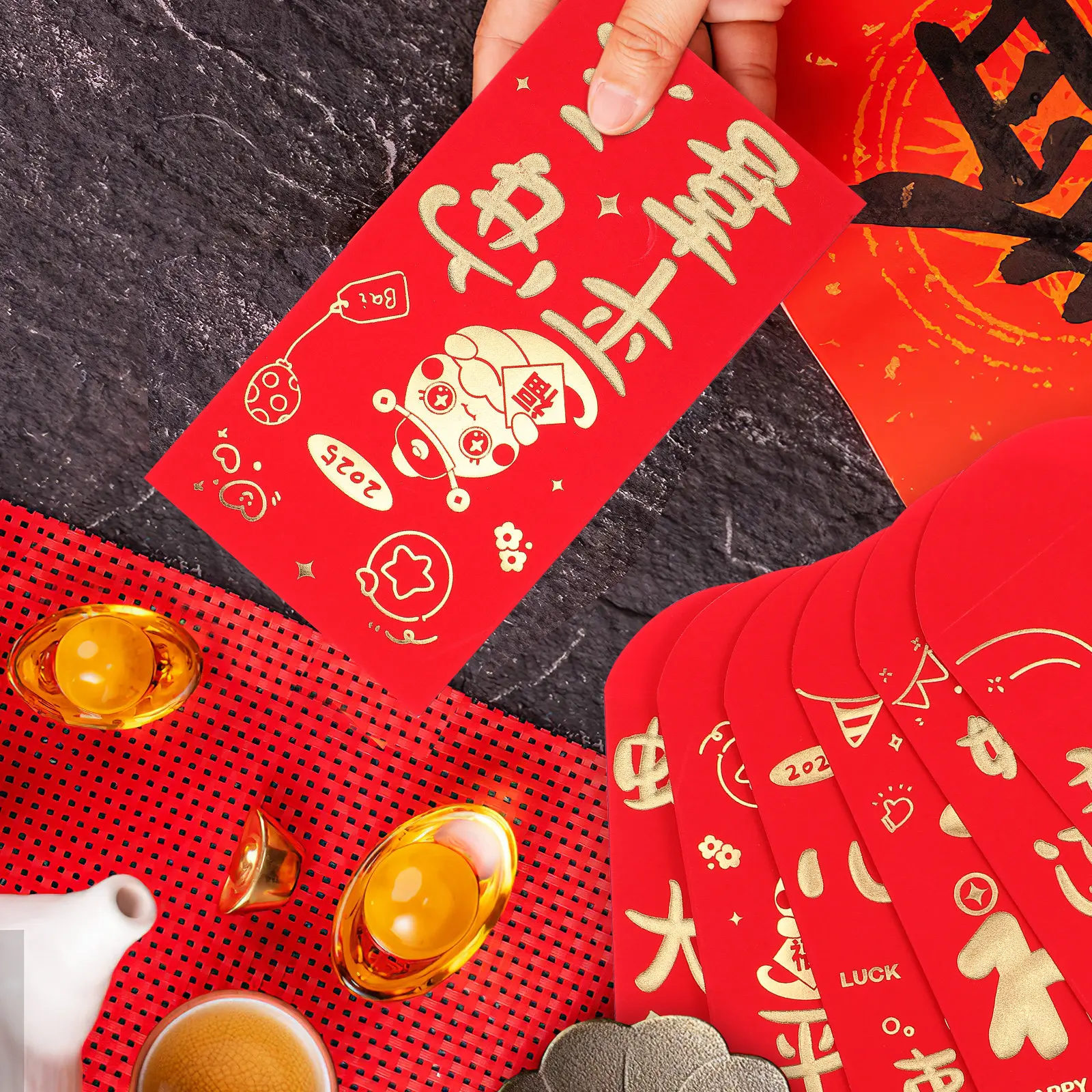 

36Pcs Zodiac Red Envelopes Snake Year Theme Lucky Money Packets for Lunar New Year Spring Festival Wedding Birthday Celebrations