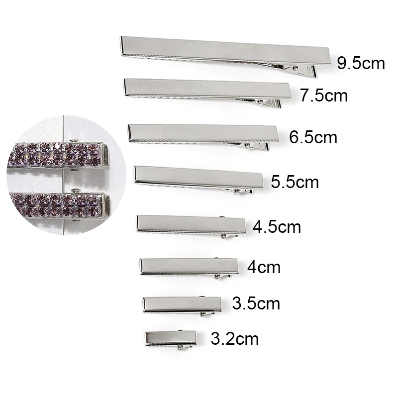 30pcs Iron Alligator Hair Clips Accessories Metal Single Prong Duck Bill Hair Clips Settings with Teeth Clips Jewelry Making