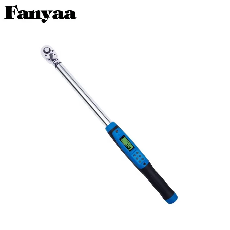 Fanyaa Digital Torque Wrench Reversible Ratchet Head Direction Adjustment Screw Bolt Socket Spanner Torque Data Storage 500Nm