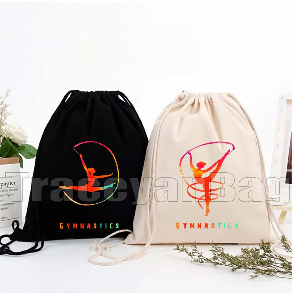 

Ballet Gymnast Gymnastics Girl Colofull Sports Aerial Silk Yoga Women Gym Girl Canvas Drawstring Bags Soccer Backpack Sackpack