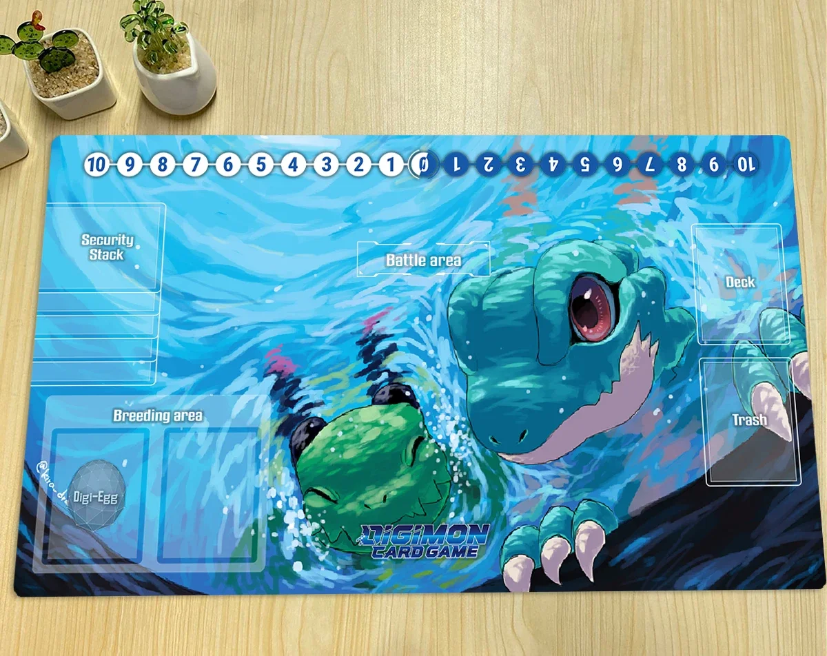 Digimon Playmat Dracomon DTCG CCG Mat Board Game Trading Card Game Mat Anime Mouse Pad Rubber Desk Mat Gaming Accessories & Bag