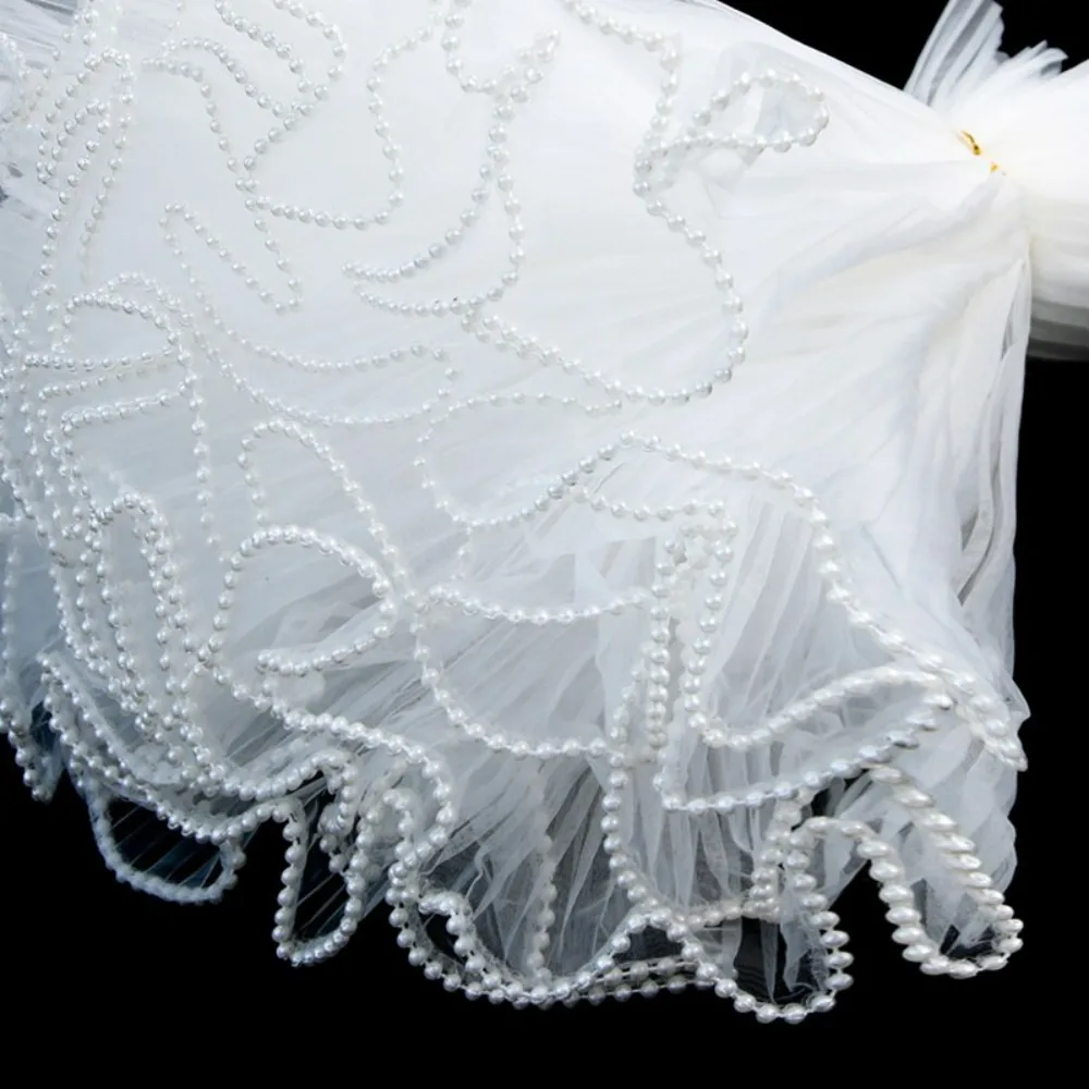 Tulle Paper Bouquet Gauze or Bouquet Wrapping Netting for Wrapping Fresh Flowers Featuring Faux Pearl Edge Design