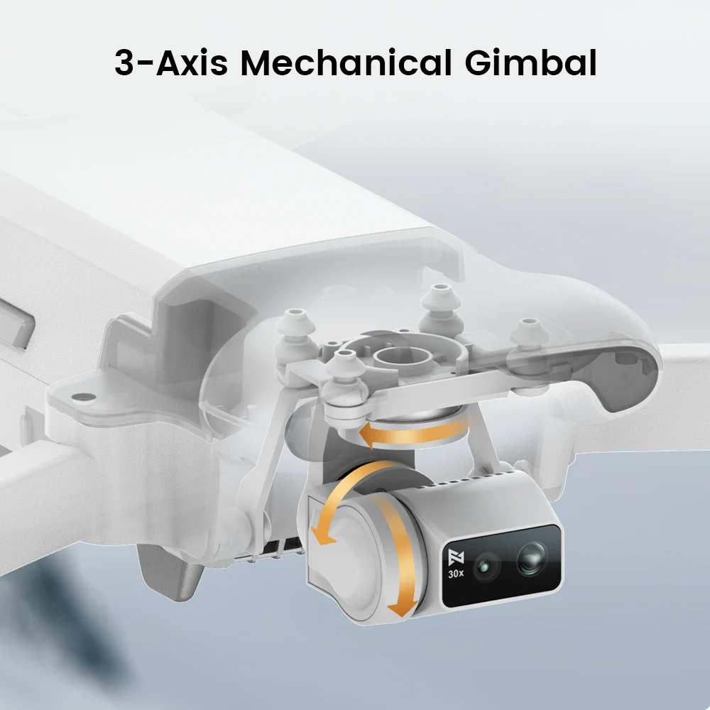 X8 ٹیلی ڈرون وائڈ اینگل اور ٹیلی کیمرہ 30x ہائبرڈ زوم 4K 60fps 10KM رینج 3-axis Gimbal GPS AI سپر نائٹ ویڈیو کے ساتھ