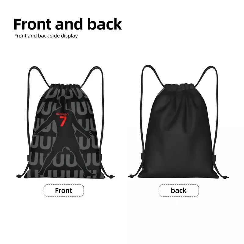 7 Ronaldo drawstring bags backpack gym sackpack fans gifts string bag for exercising hiking