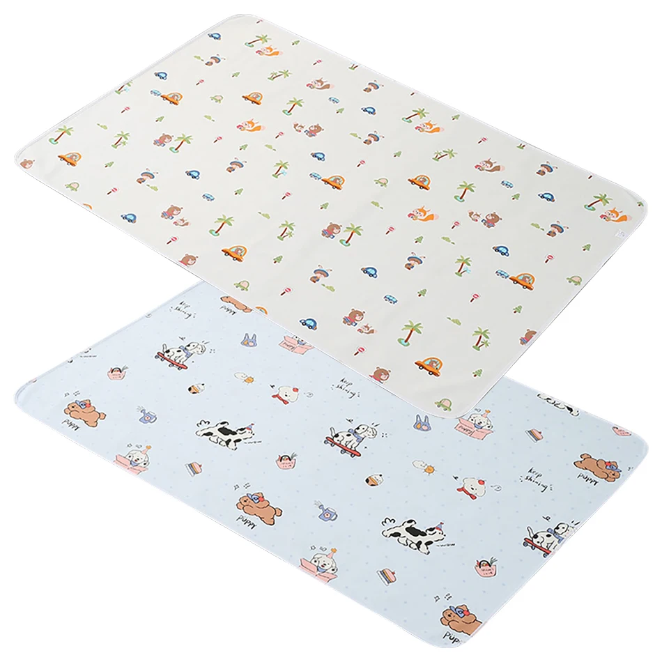 Portable Baby Waterproof Unrine Changing Pad Thin Breathable Bed Crib Mattress Cover Leakproof Reusable Diaper Nursing Mat