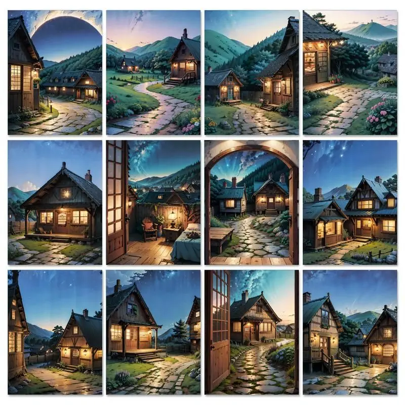 

GATYZTORY Oil Painting By Numbers Coloring By Numbers Night Landscape Canvas Painting For Adults Handiwork Photo Diy Set