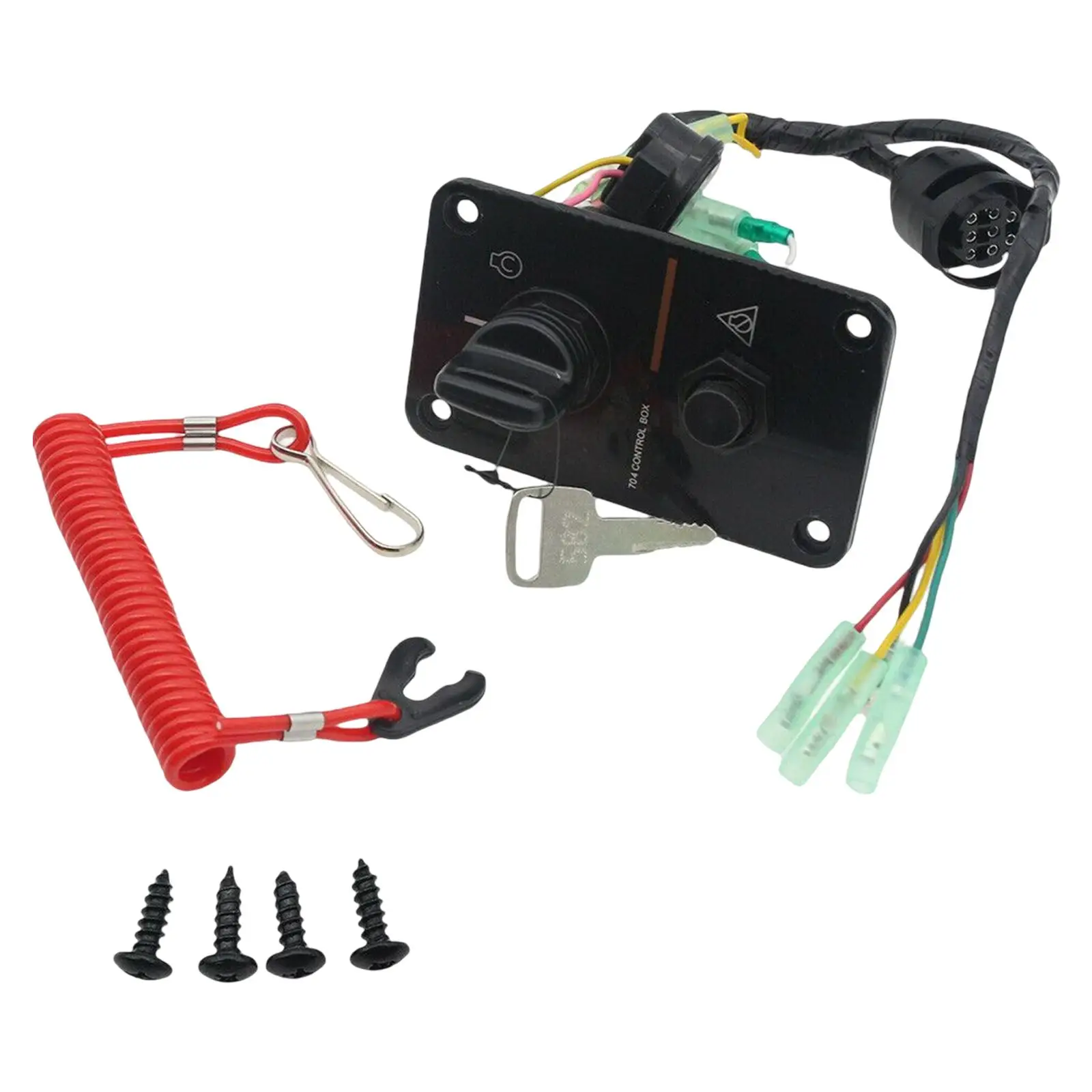 Outboard Single Engine Key Switch Panel, 704-82570-08-00 Fit for Yamaha Outboard