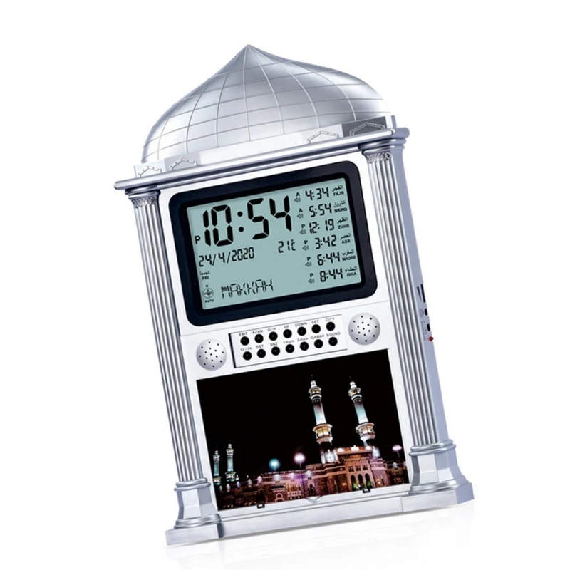 Azan Clock Large Display Screen Prayer Clock Wall Clock Home Offices Decorative Alarm Clock for Praying People HA-4002