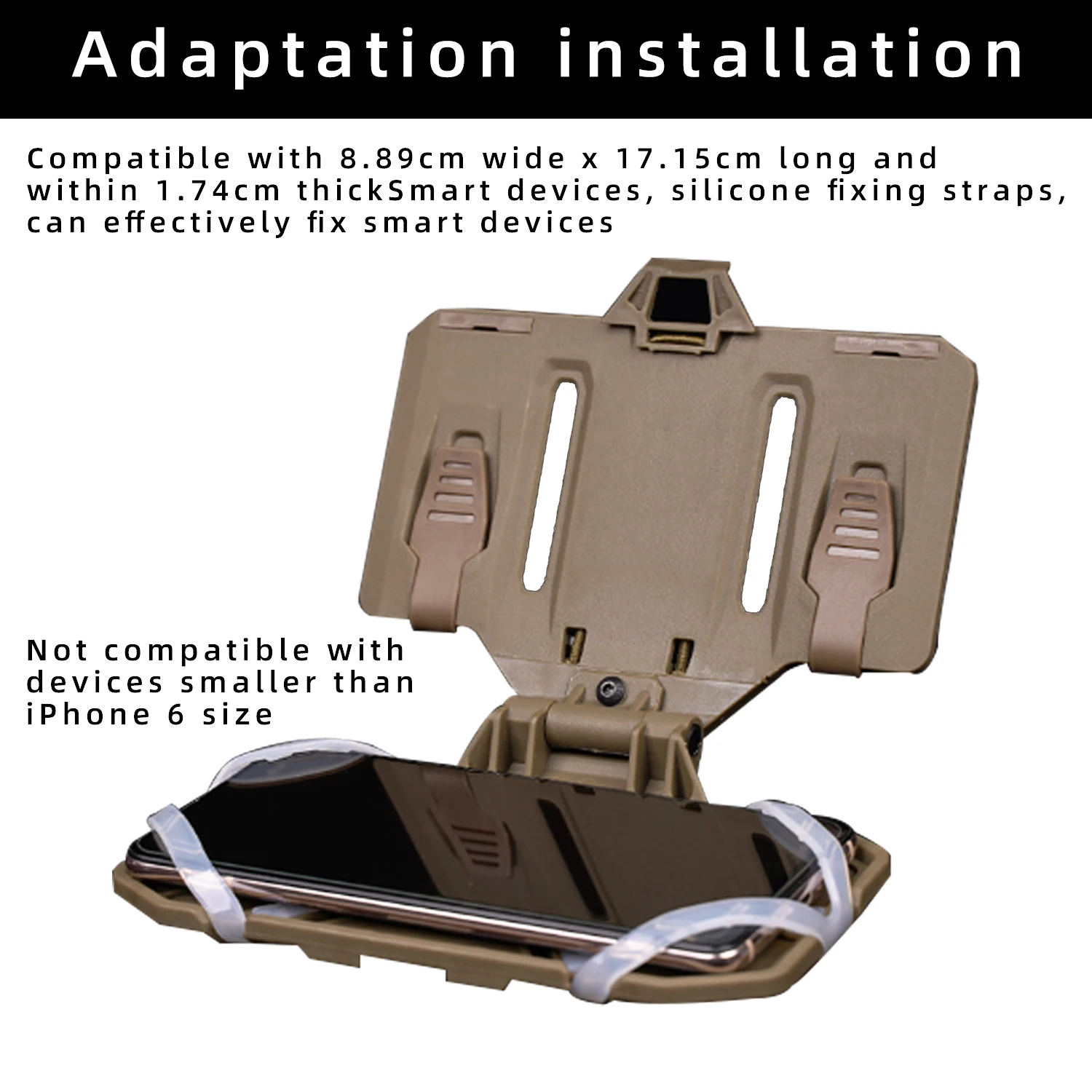 BOOIU Tactical Molle Folding Navigation Board CS Miltary Airsoft Panel Molle Carrier Board Mobile Phone Holder Mount Accessones