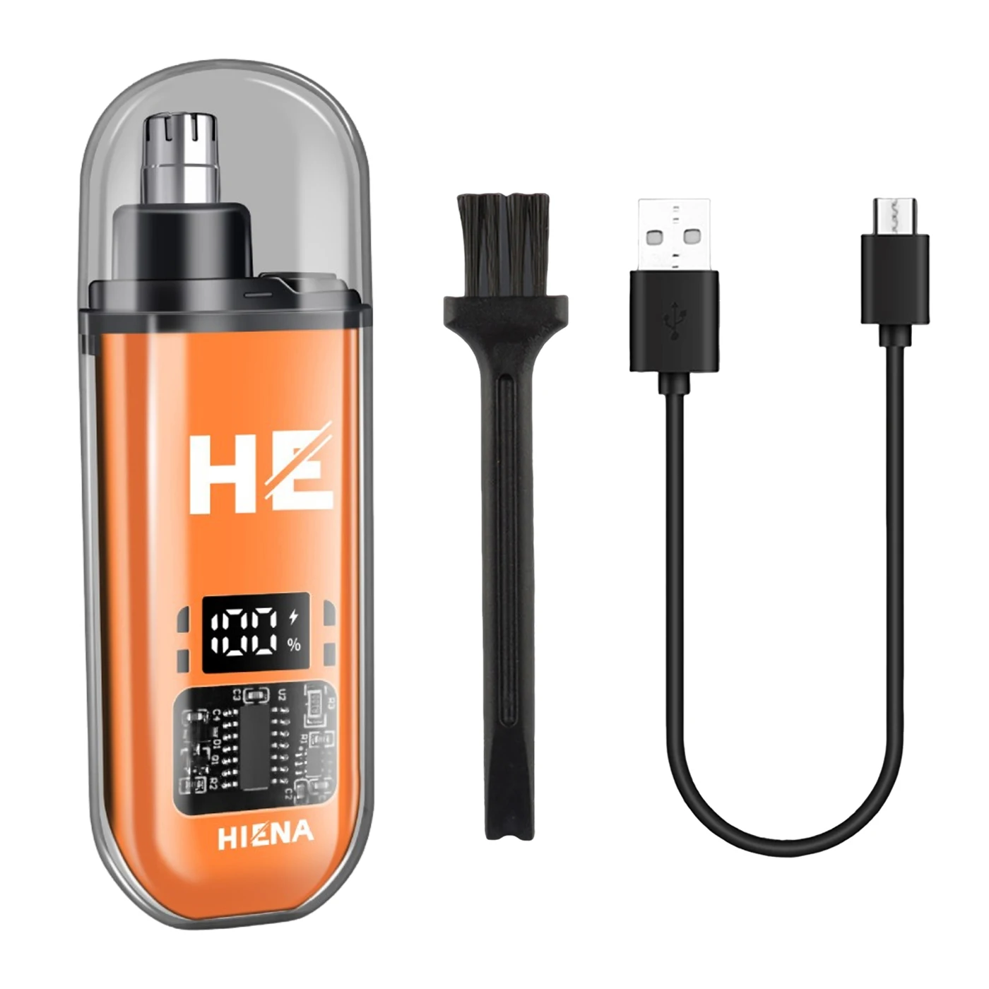 Tondeuse électrique pour poils de nez 5V1A rechargeable, mini-tondeuse de poche pour le nez, les oreilles et les sourcils, utilisable sur cheveux secs ou mouillés._voghion.com