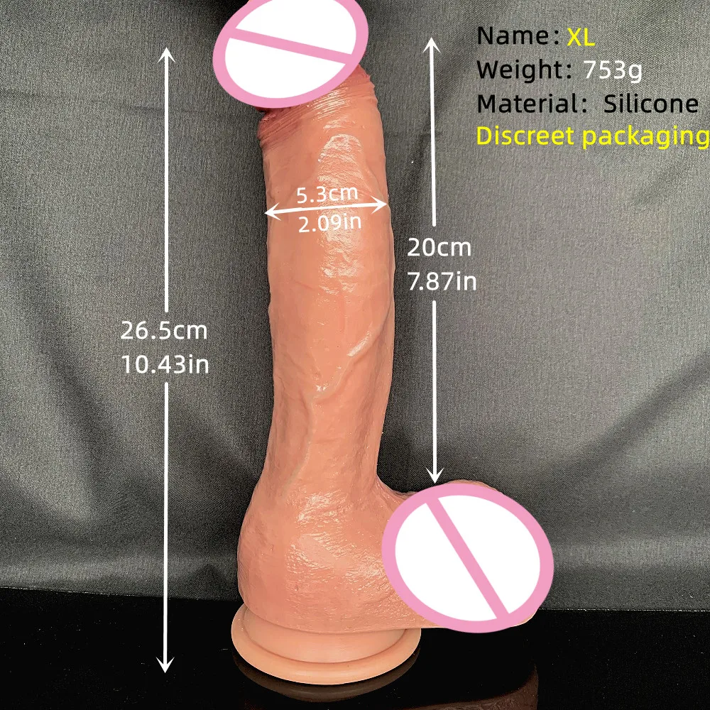 Skin Feeling Realistic Penis Soft Sexy Huge Dildo Female Masturbator Double-layer Silicone Suction Cup Dildos for Women Big Dick