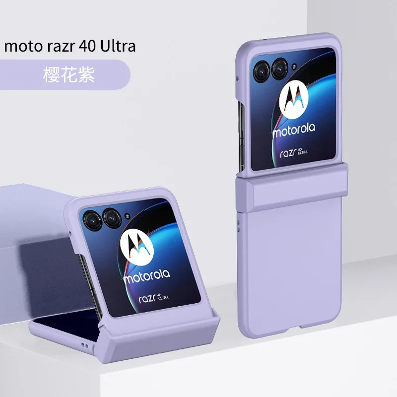 Skin Feel Case for Motorola Razr 40 50 Moto Razr40 Razr50 Ultra 5G Solid Color 3-piece Hinge Set Protection Anti-Scratch Cover