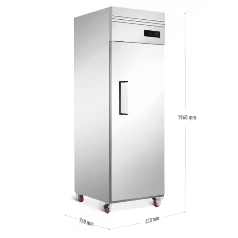 

532L Commercial Kitchen Refrigeration Equipment Industrial Glass Door Fruit and Vegetable Reach in Refrigerator