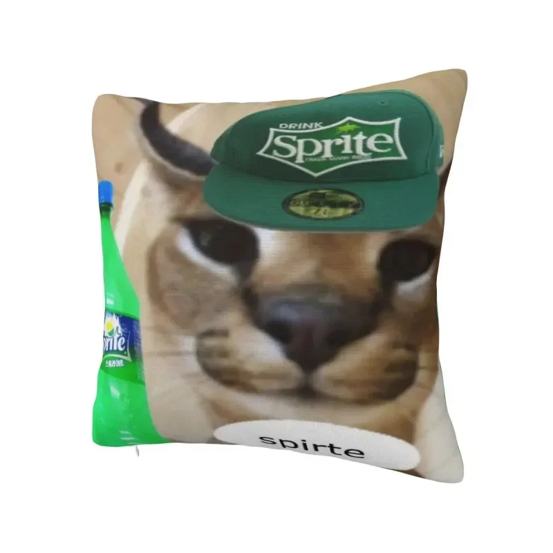 Floppa Cat Meme Federe per cuscini Fodere per cuscini Cuscini Divano Anime Cuscino Nero Anime Federe per cuscini per divano