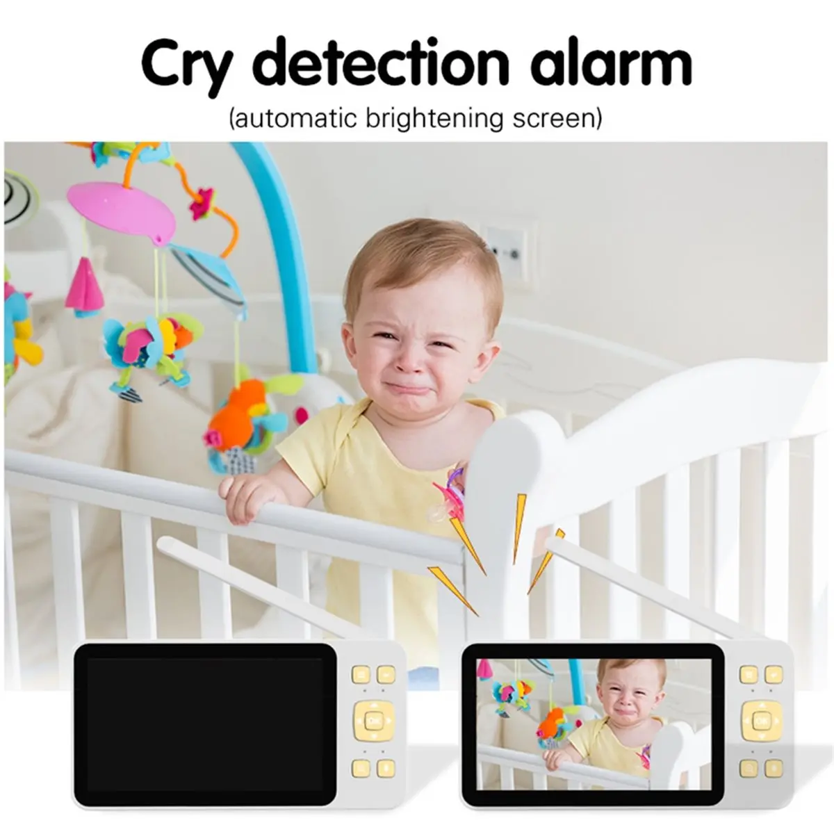 DTC5 2.4G WiFi Baby Monitor Camera Feeding Reminder Temperature Cry Sound Detection Audio Video Babysitter Camera 2MP