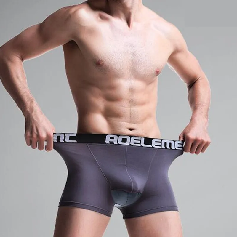 Men Bullet Separation Boxers Scrotum Bag U Convex Underwear Physiological Health Extra Pouch Panties 4XL 5XL Male Boxershorts