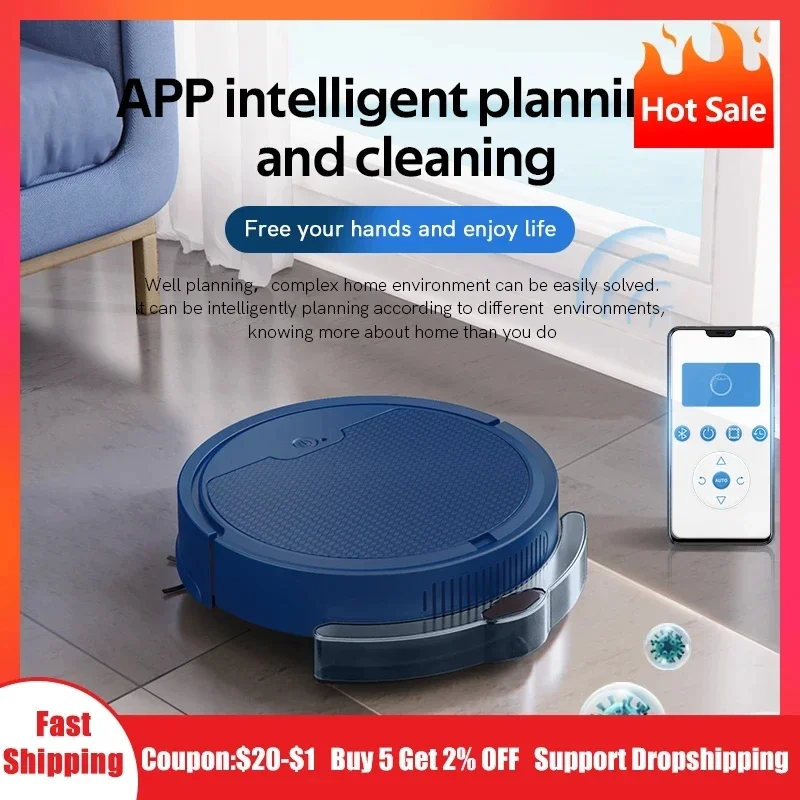 Automatic Sweeping Robot Vacuum Cleaner APP Control Water Tank Sweep and Wet Mopping Vacuum Clean For VIP Customers DropShipping