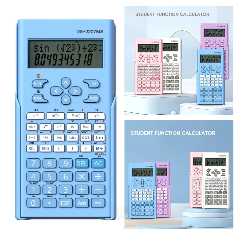 T8WC Multifunctional Exam Calculator Students Function Calculatord 2-Line Display