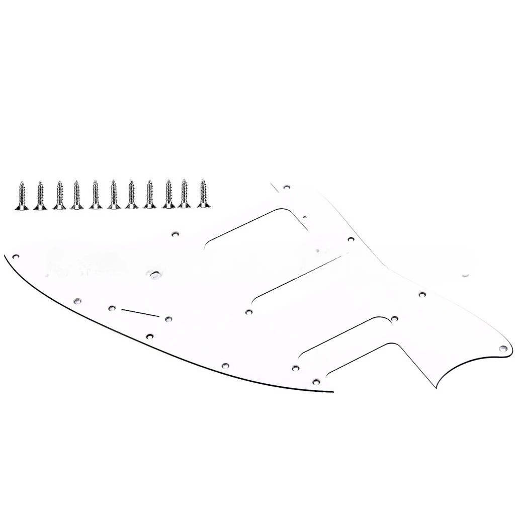 White 10-Hole SSH Guitar Pickguard Single + Humbucker ST Strat Electric Guitar Scratch Plate Accessories