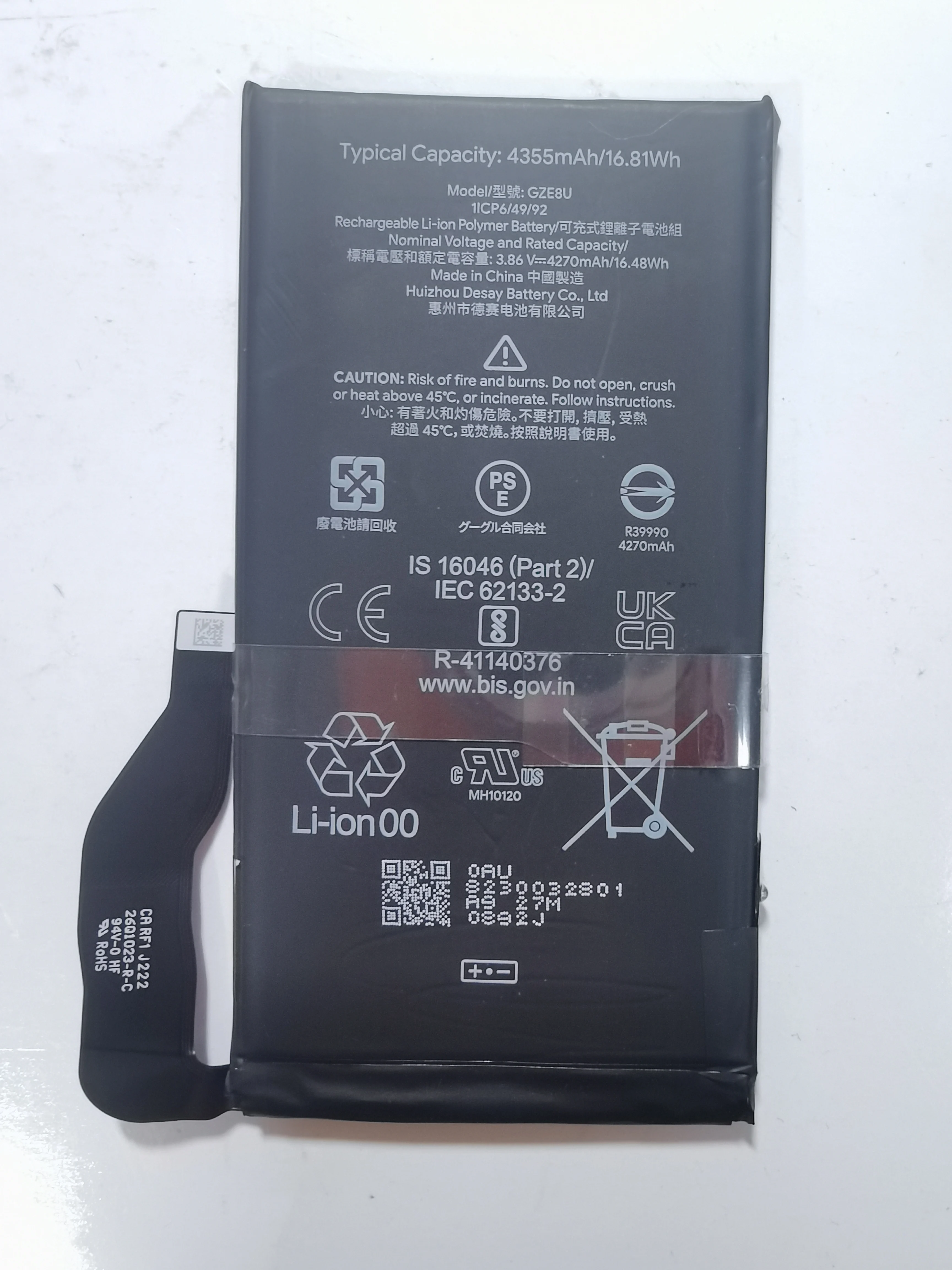 Original Battery GZE8U 4270mAh Battery For Google Pixel 7 GVU6C GQML3 Mobile Phone Batteries GZE8U+Tools