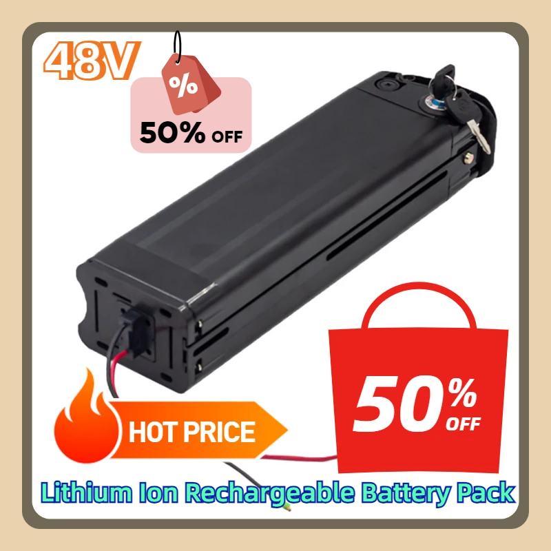 For Silverfish  with Charger Newest 48V 20Ah Battery for Motor 800W 500W 21700 Lithium Ion Rechargeable Battery Pack