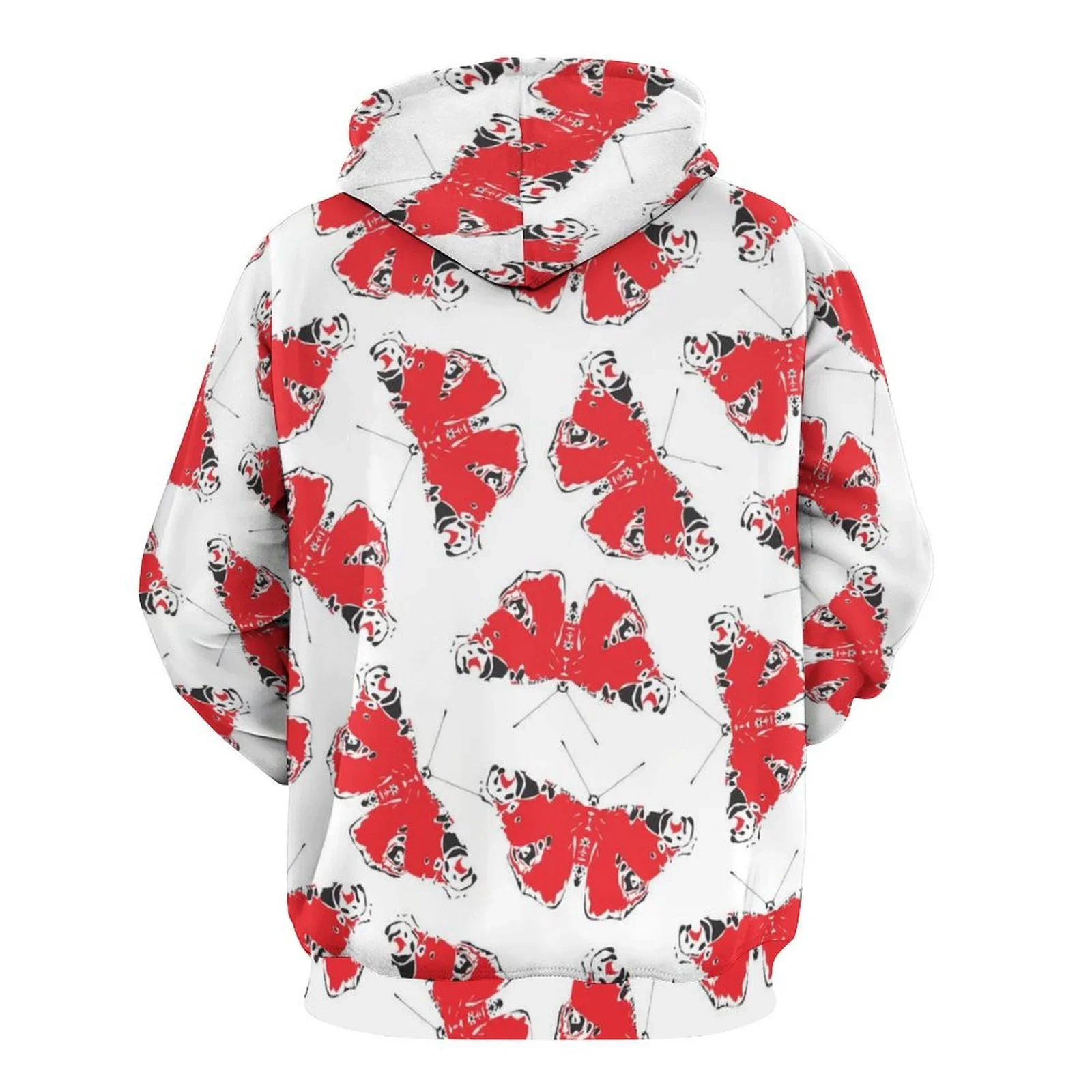 Buysing Men and Women Hoodie 3D Red Butterfly Pullover Oversized Sweatshirts Men Clothing Y2k Hoodies Leisure T-shirts for Men