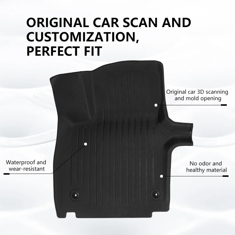 Floor Mats for Kia EV6 2022 2023 2024 All-Weather Left Right Rudder RHD LHD Cargo Liner Heavy Duty Trunk Protection Backrest Mat