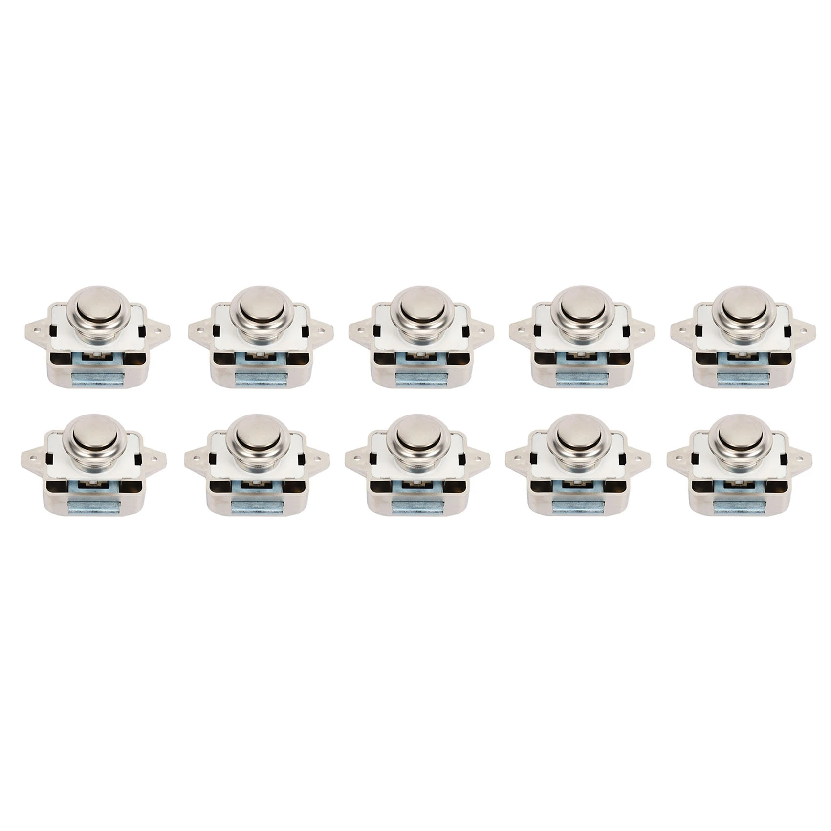 10Pcs Camper Car Push Lock 26Mm Rv Caravan Boat Motor Home Cabinet Drawer Latch Button Locks for Furniture Hardware