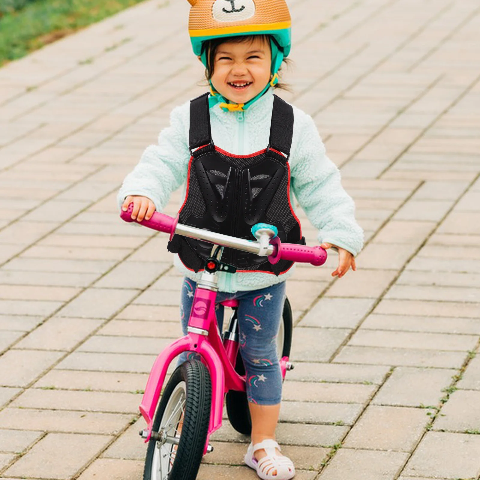 

Kids Cycling Jacket Ergonomic Design Back Spine Shoulder Protection For Riding Sports Protective Gear