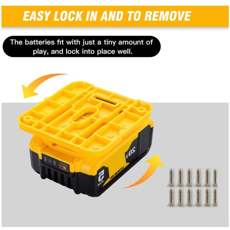 1/5PCS Tool Mount And Battery Holder Set For 20V Drill Tools Wall Mount Storage Bracket Machine Fixing Rack Organization