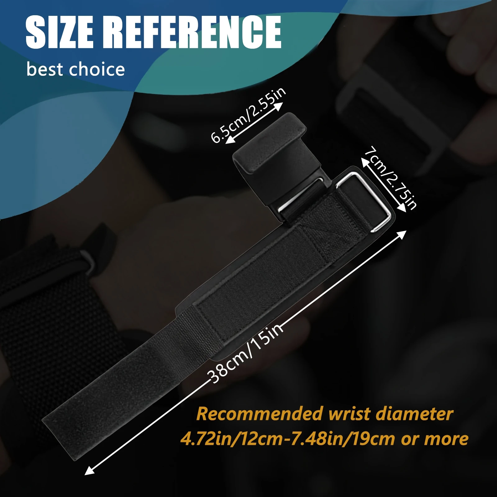 1 Pair Premium Wristband with Hook - Supports Intense Pull-up Exercises, Enhances Weight Lifting Performance